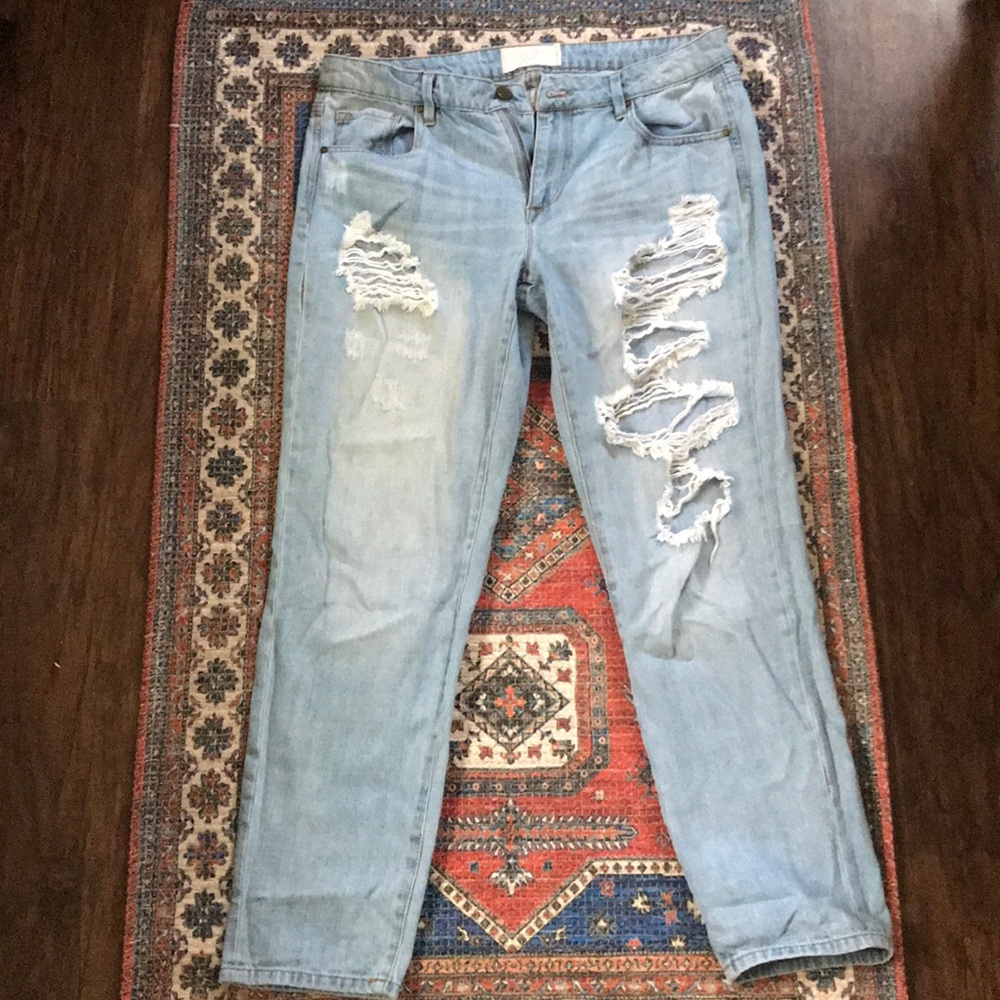 Rachel Roy ripped boyfriend jeans. Size 30
